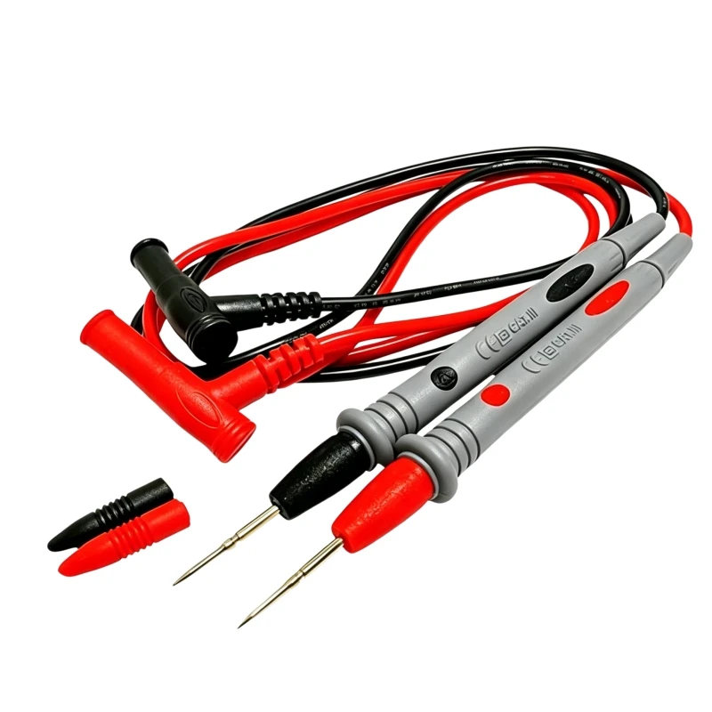 Cabos de Teste Universais para Multímetro 20A 1000V, Pontas Ultra-afiadas, Sondas de Fio de PVC/Silicone para Testes Elétricos