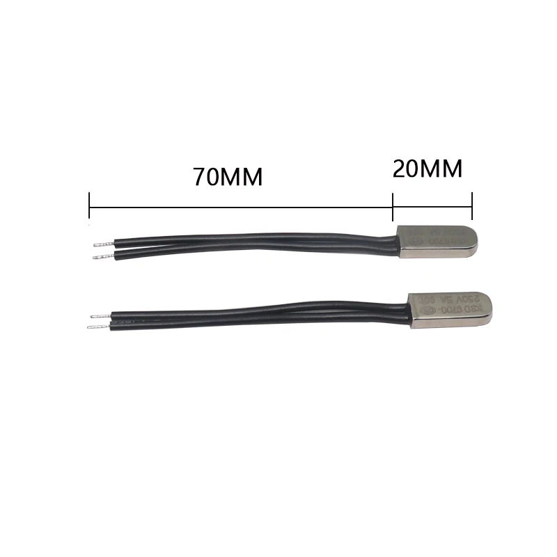 【5-1PCS】KSD9700 250V 5A 45C 40-145 Degree Celsius Normally Closed Open Bimetal Disc Temperature Switch Thermostat Thermal Pr