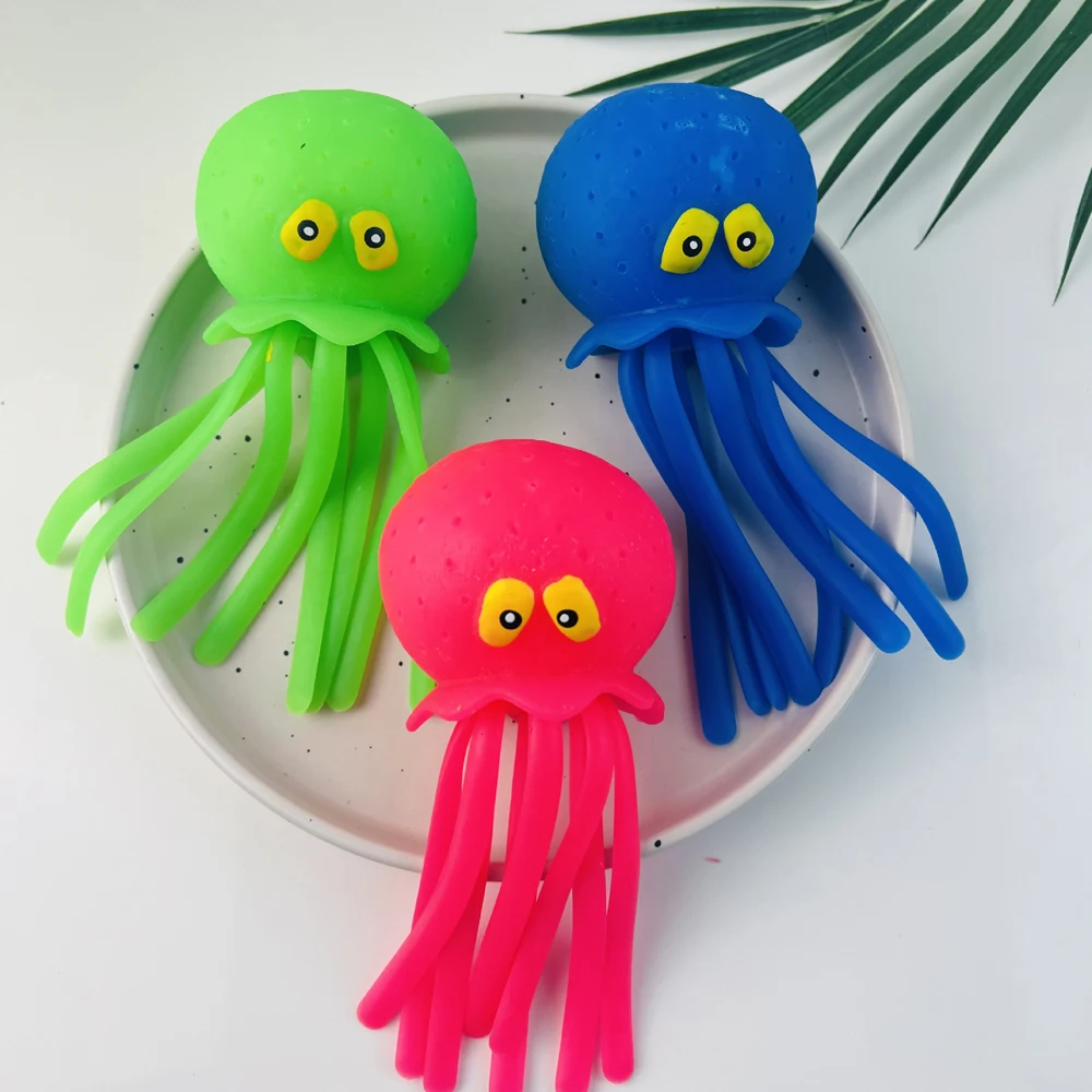 4 Colors Sponge Absorbent Octopus Baby Bath Toys Squeezing Stress Relief Toys Summer Swimming Pool Play Water Toy for Children