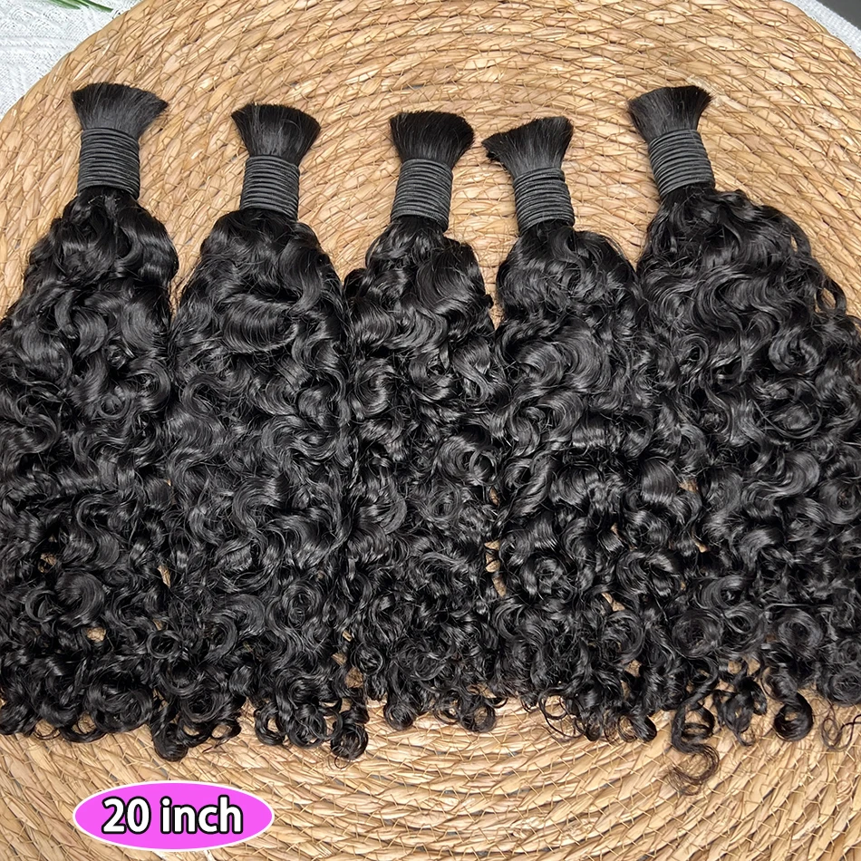 Burmese Curly Hair Bulk For Br - огляд і ціна Water Wave Bulk Human Hair For Braiding
