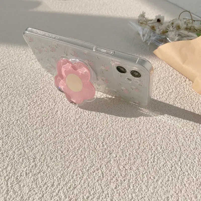 3D INS Flower Bracket Case for Samsung Galaxy S25 S24 S23 Ultra S22 Plus S25Ultra 5G S24FE A55 A54 A34 A35 A15 A16 A52 A53 Cover