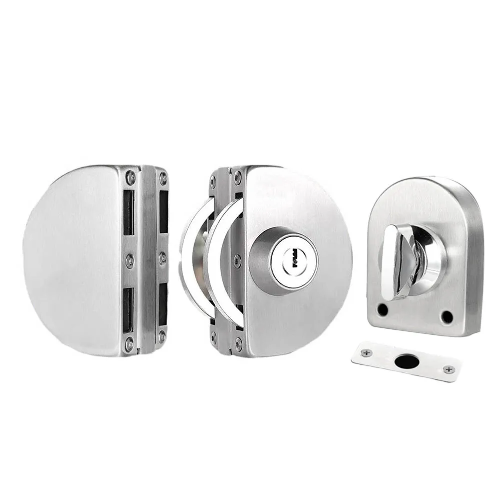 Stainless Steel Glass Door Lock Double-Door Non-Opening Glass Lock Frameless Glass Lock Double-Sided Push Sliding Security Lock