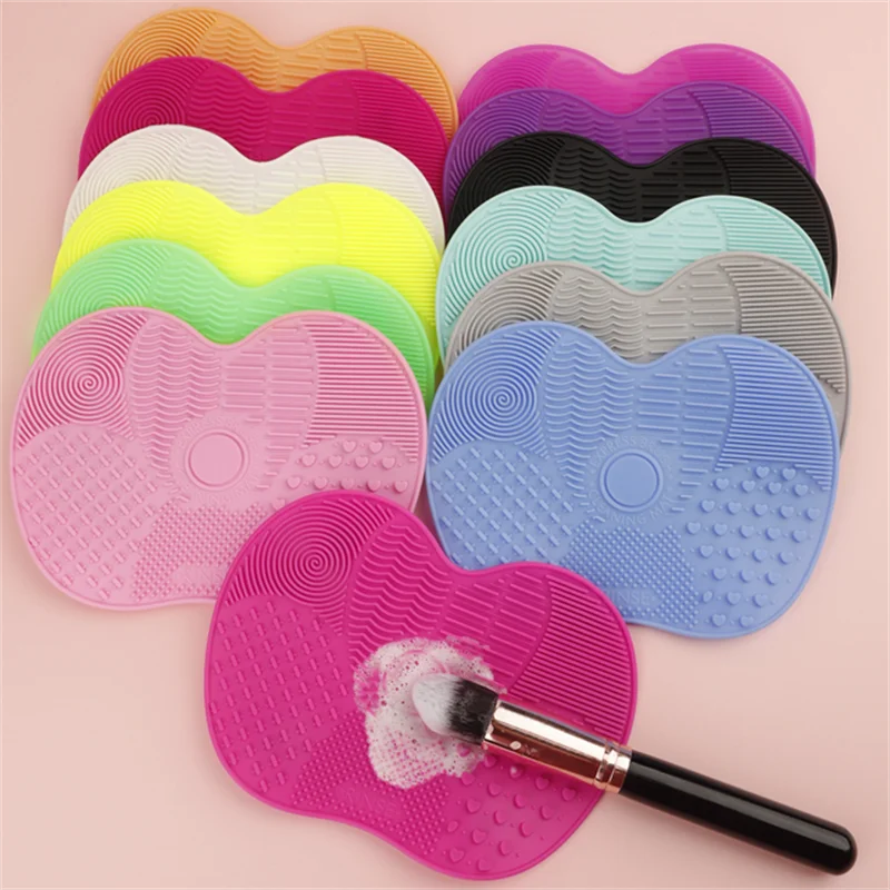 1PC Silikon Make-Up Pinsel Reiniger Klapp Pulver Puff Reinigung Lidschatten Pinsel Waschen Weiche Matte Schönheit Werkzeuge Wäscher Pad ﻿