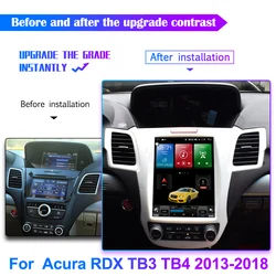 Android 14.0 Vertical Screen Carplay For Acura RDX TB3 TB4 2013-2018 Car Player GPS Navigation Head Unit Stereo Radio Recorder
