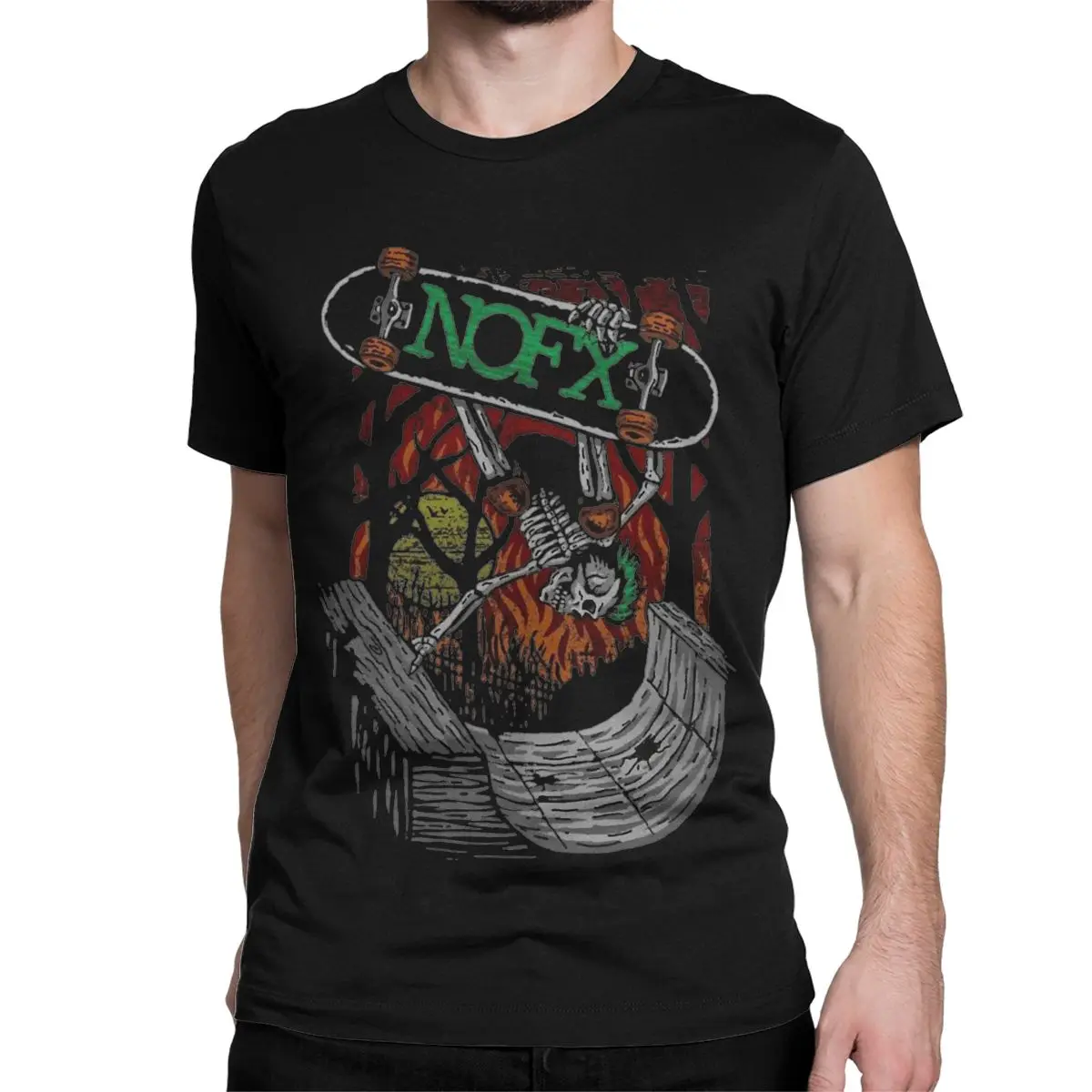 Nowość NOFX Punk Rock Band T-Shirt Mężczyźni Kobiety Crew Neck Cotton T Shirt Nofx Koszulki z krótkim rękawem Plus Size Odzież