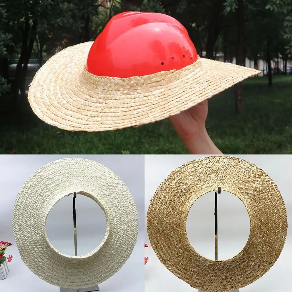 Wide Large Brim Summer Sunscreen Visors High Quality Straw Woven Summer Sun Hat Workers Straw Hat Outdoor Spring Summer