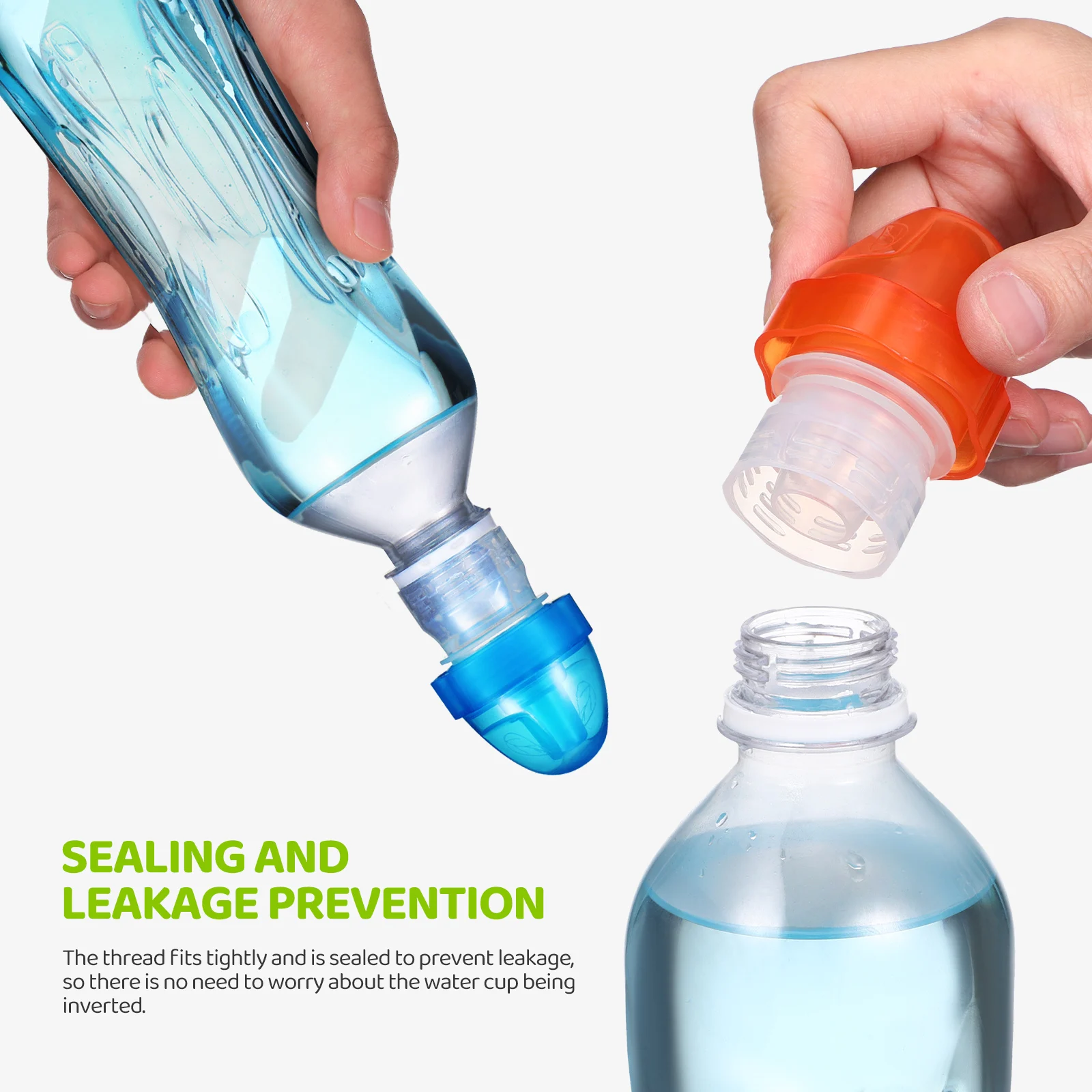 

8PCS Water Cup Conversion Cover Baby Bottle Caps Bulk Silicone Toddler Spout Adapter Kids Beverage Tops Blue Green Red