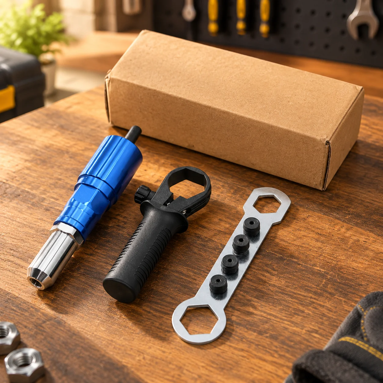 HTMCKElectric rivet gun conversion set aluminum alloy core pulling rivet conversion head power tool accessories