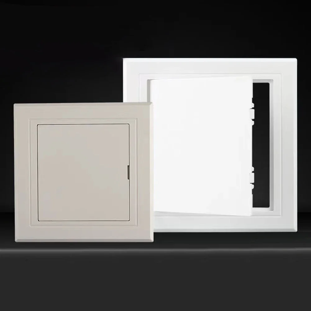 PVC sewer pipe inspection door cover plate with ventilation grille and detachable lid for convenient access and airflow