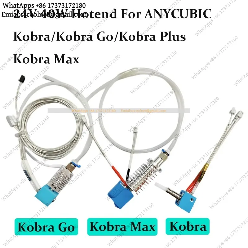 JS03 Kobra Hotend Kit J-Head 24V 40W Cartridge Heater For ANYCUBIC Go Max Plus 3D Printer Parts