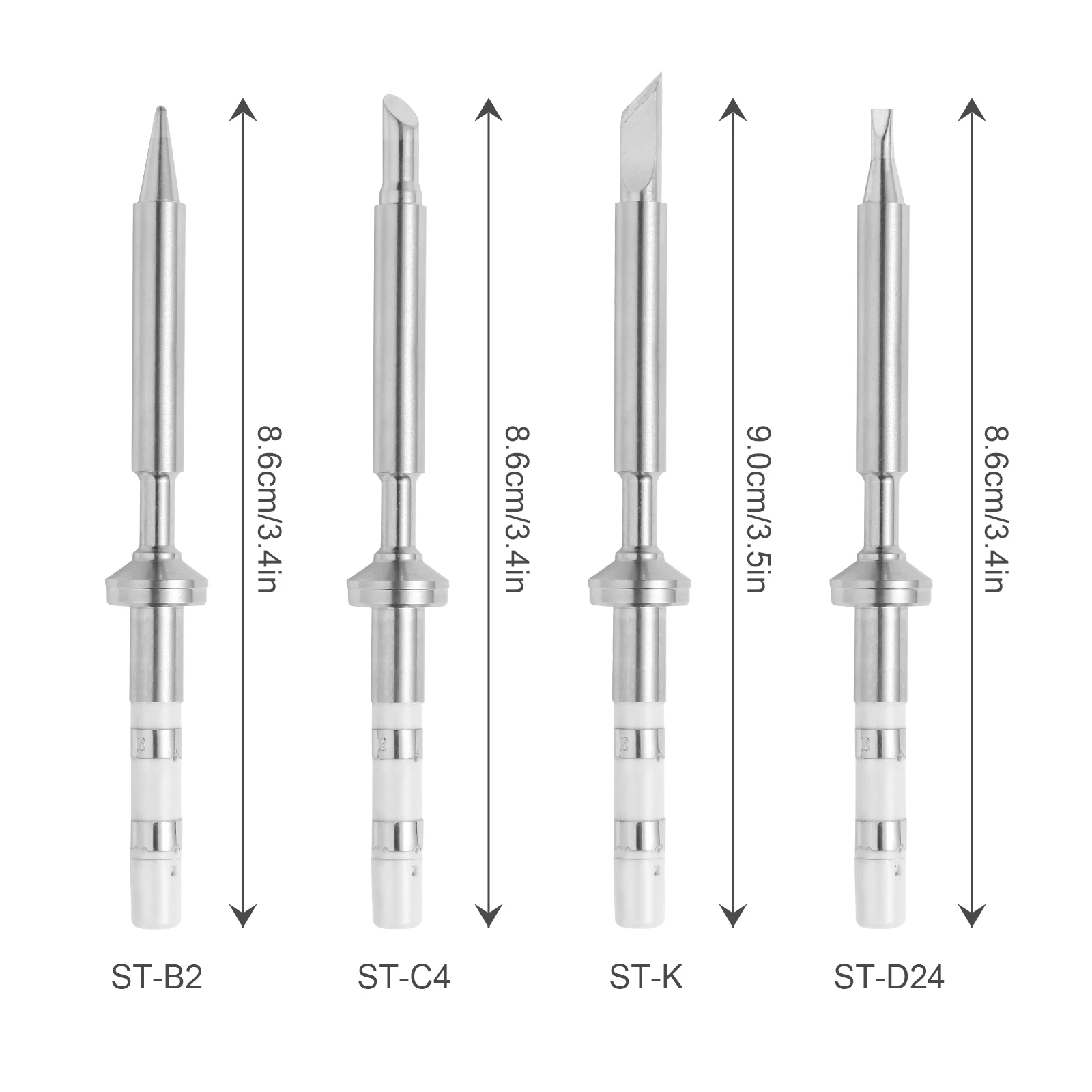 FEITA Mini Pencil Soldering Iron Tips Replacement for Pinecil Micro Soldering Iron, PTS200/TS100 Portable Solder Pen Tool