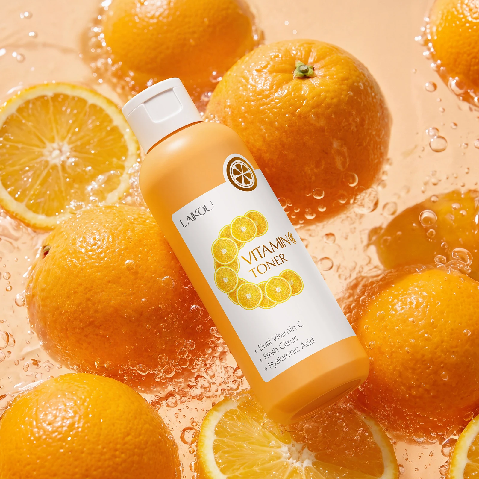 160ml Large Size VC Facial Toner Vitamin C Infused Essence Hydrating Soothing Facial Water Light Texture Daily Moisturizing
