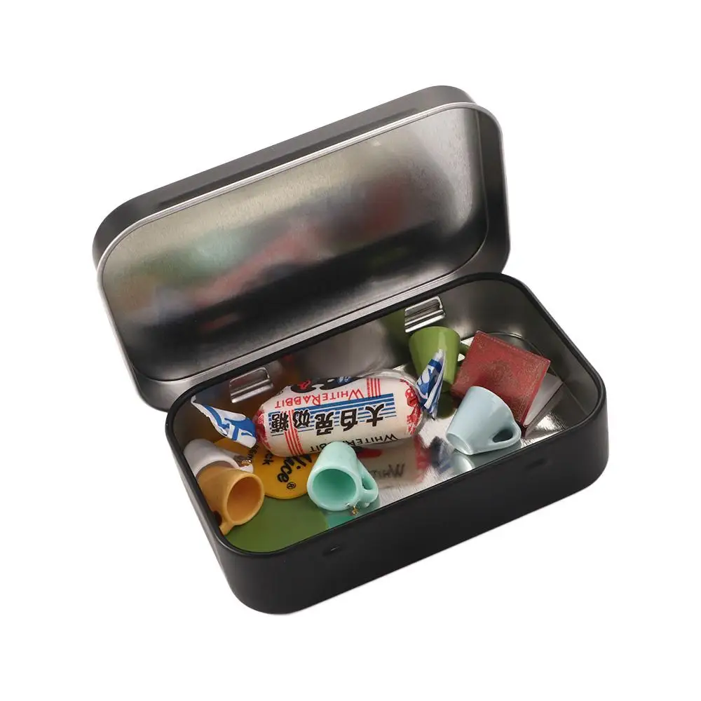 U Disk Jewelry Survival Kit Coin Organizer Black Card Case Candy Box Black Storage Box Metal Empty Box