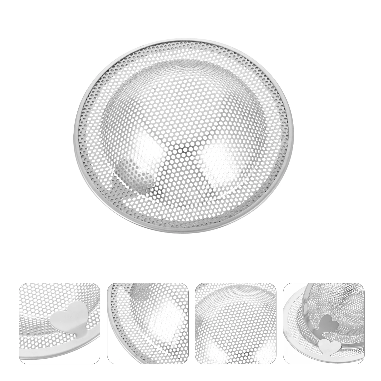 

2pcs Stainless Steel Strainer Baskets Heart Shape Handle Strong Durable Universal Drain For Kitchen Sink Strainers Kitchen