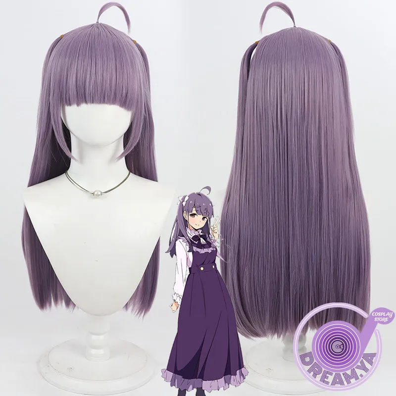 Noriko Chofu Cosplay Wig Lovelive Purple Long 70cm Heat Resistant Synthetic Hair Halloween Party Role Play Carnival + Wig Cap