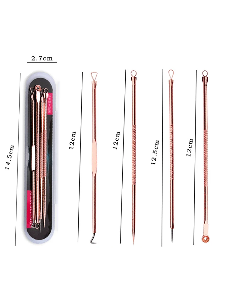 Comedondrukker Puistje Comedo Extractor Tool Beste Acne Verwijdering Kit Behandeling voor Smet Whitehead Popping Zit Verwijderen voor