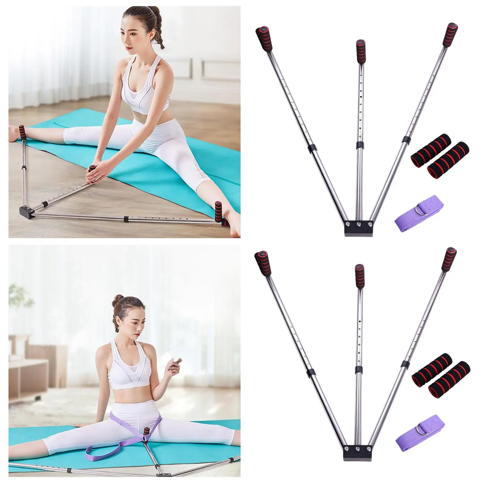 Stainless Steel Leg Stretcher Adjustable Split Machine Flexibility Extender for Cheerleading MMA Workout