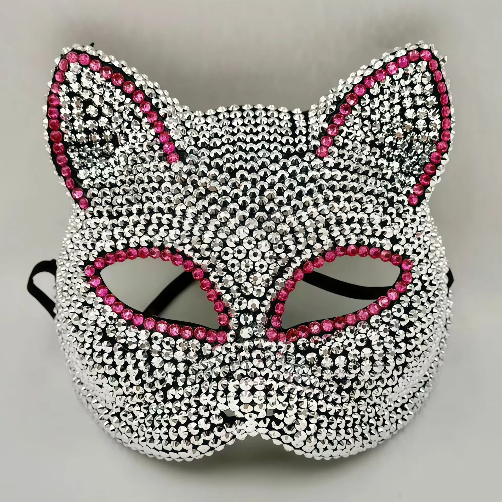 

Cosplay Diamond Studded Cat Girl Props Sexy and Fashionable Halloween Carnival Makeup Ball Props Easter Party Dress Up Masks
