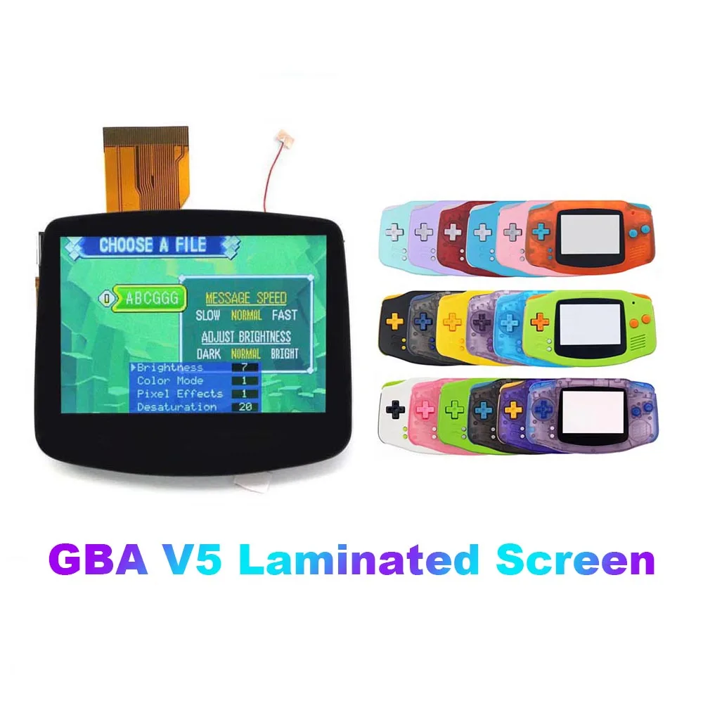 

3,0-дюймовый IPS V5 предварительно ламинированный комплект ЖК-экрана GBA с подсветкой и индивидуальным корпусом без пайки для Game Boy Advance