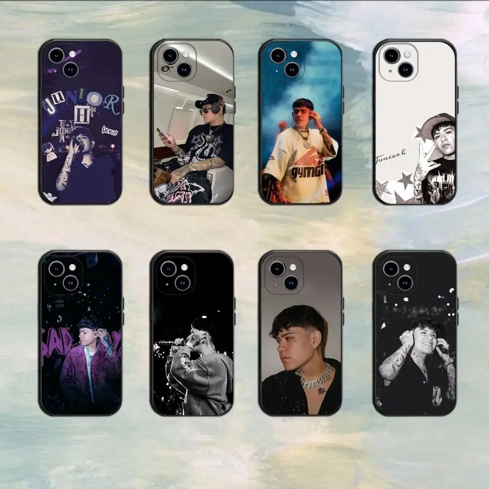 เคสโทรศัพท์มือถือ iPhone รุ่น 17 16 15 14 13 12 11 Mini XS XR X 6S 6 Pro Max Plus สีดำ แบบนิ่ม ลายนักร้อง J-Junior H