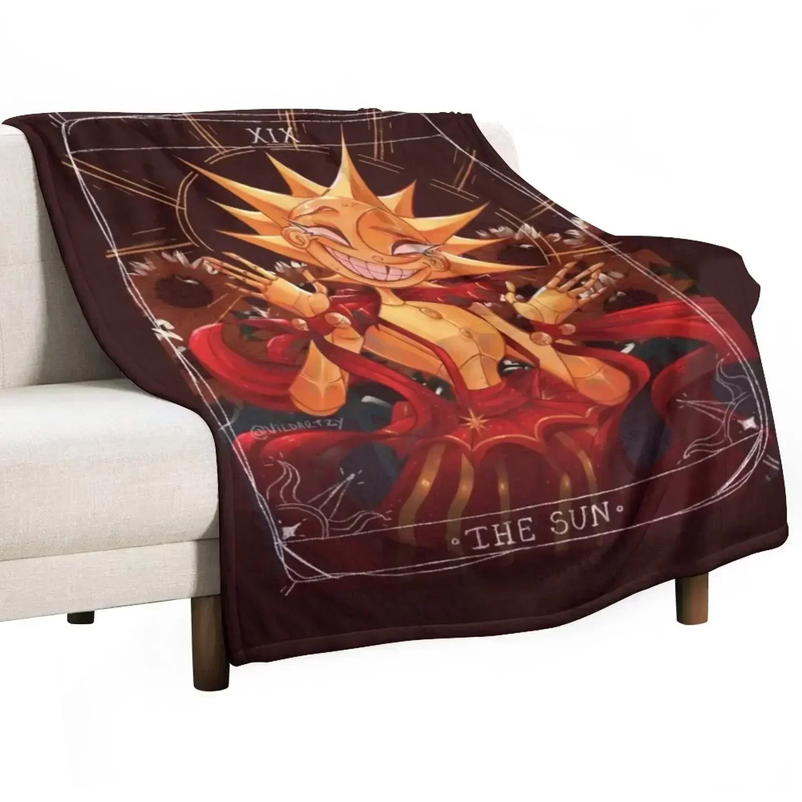 The Sun (Sundrop Tarot Card) Throw Blanket Bed Extra Large Throw Shaggy Blankets