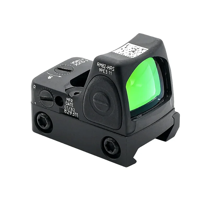 AIBOULLY Holy Warrior RM82 HRS Red Dot Reflexvisier mit MRD Scope Base Mount für Pistole Glock 17 19 Taktisches Gewehr Airsoft Jagd 3