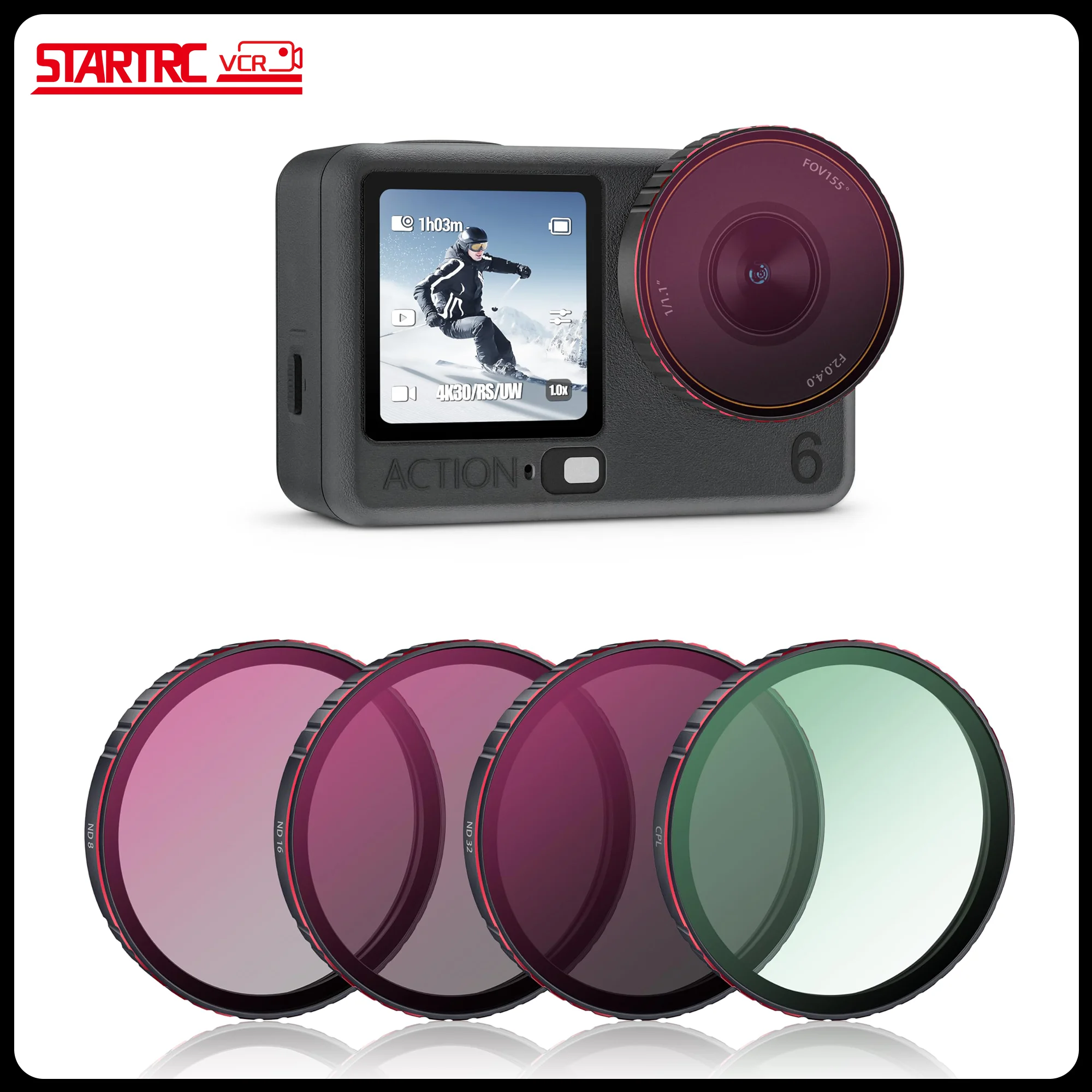 

CPL/ND8-32 Filter for DJI Osmo Action 6 HD Optical Protective Lens Photography-Specific Accessories for Travel Outdoor Vloggers