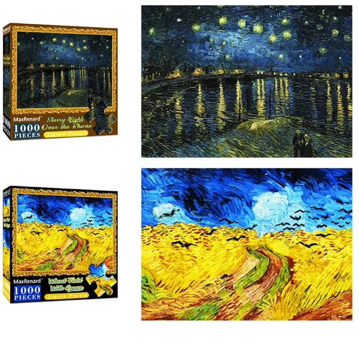 MaxRenard Adults 1000 Piece Puzzles Famous Oil Painting Series 50*70cm Difficult Jigsaw Art Puzzles Toy Decoration