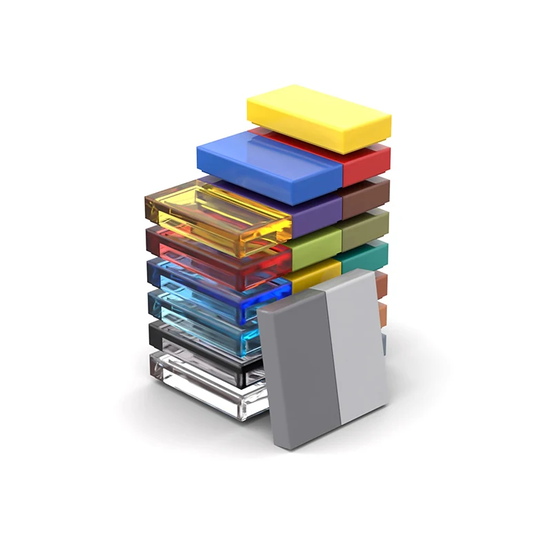 

100 Moc building blocks 1x2 tiles compatible with 3069 DIY scene pictures, children's creative toys, educational gifts