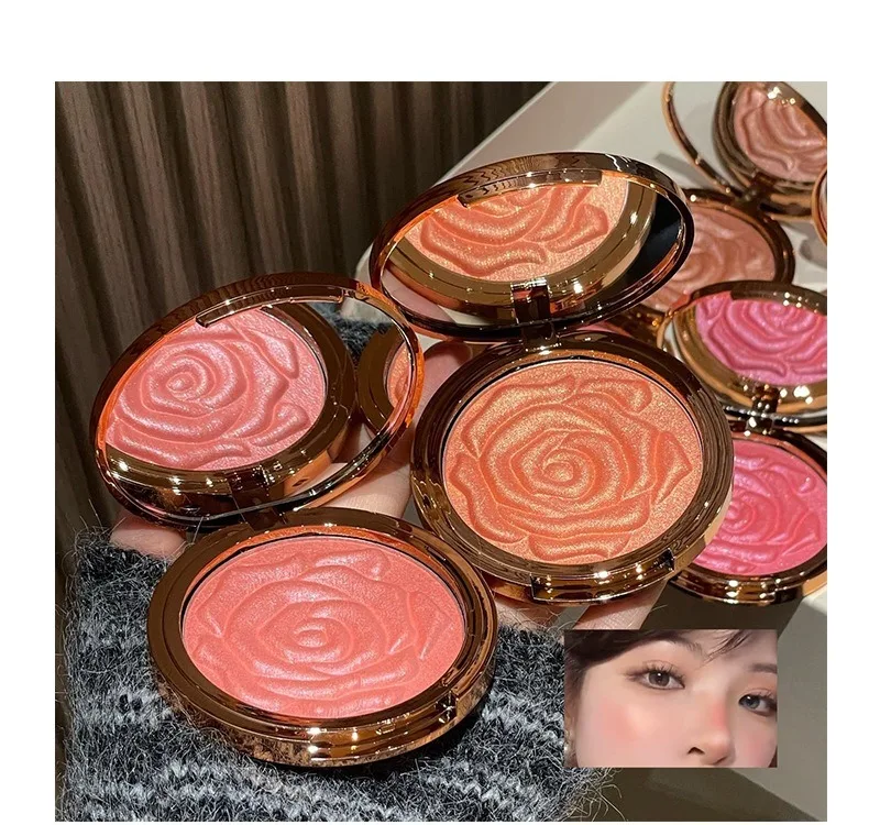 Rosen-design Highlighter Und Blush Palette Schimmernd Rosa Wangen_voghion.com