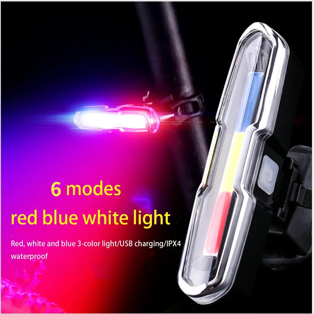 Dilwe Bicycle Rear Light, Ultra Bright USB Rechargeable High Intensity LED Tail Light Accessories for Cycling Mountain Bike