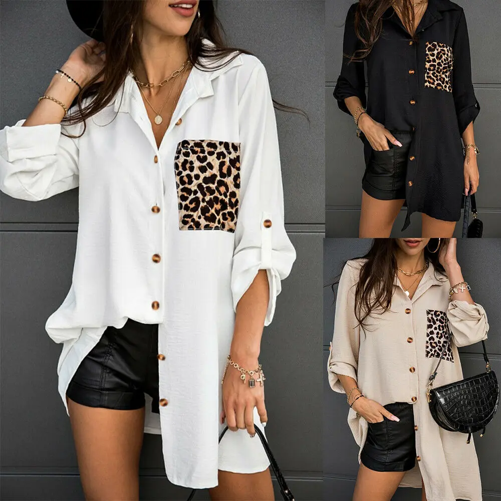 

Casual Loose ket Stitching irt for Women 202 Top Polyester ort Sve Slim Fit Faionable Summer Busin Women's Bl...