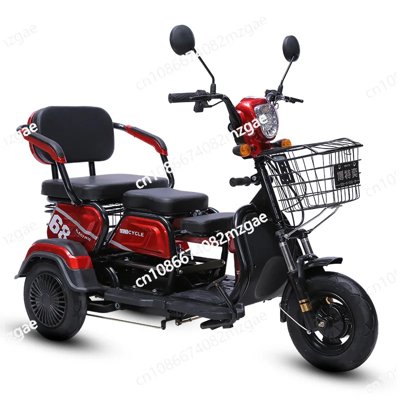 Electric tricycle with high safety seat cushion, chair for adult and elderly leisure commuting vehicle pick-up and drop off