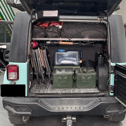 For Jeep Wrangler JK 2007-2017 4 Doors Rear Boot Trunk Window Cargo Rack Shelf Storage Organizer Hanging Board Molle Panel Kit
