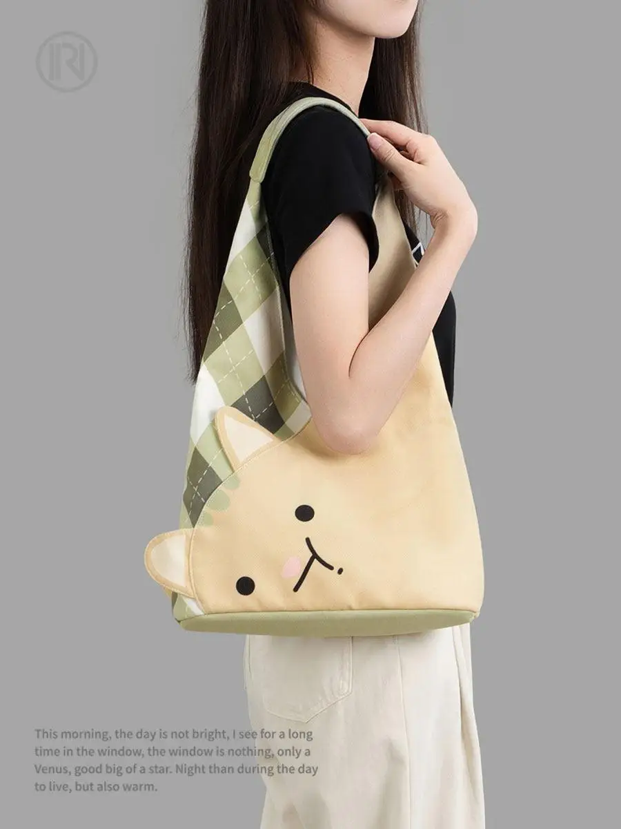 

2026 Original Fashion New Cartoon Comic Shoulder Bags Large Capacity Simple And Casual Versatile Nylon Canvas Women's Bag Trendy