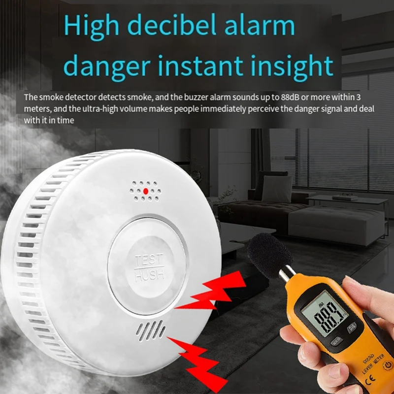 Vertical Smoke Alarms Fire Smoke Detector Commercial Household Induction Drip Alarm Insect Screen Design