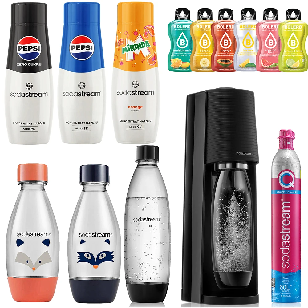 زجاجة تشبع تيرا SODASTREAM ، FX1L فتيل 2x0 ، 5L LH Plus 3x شراب