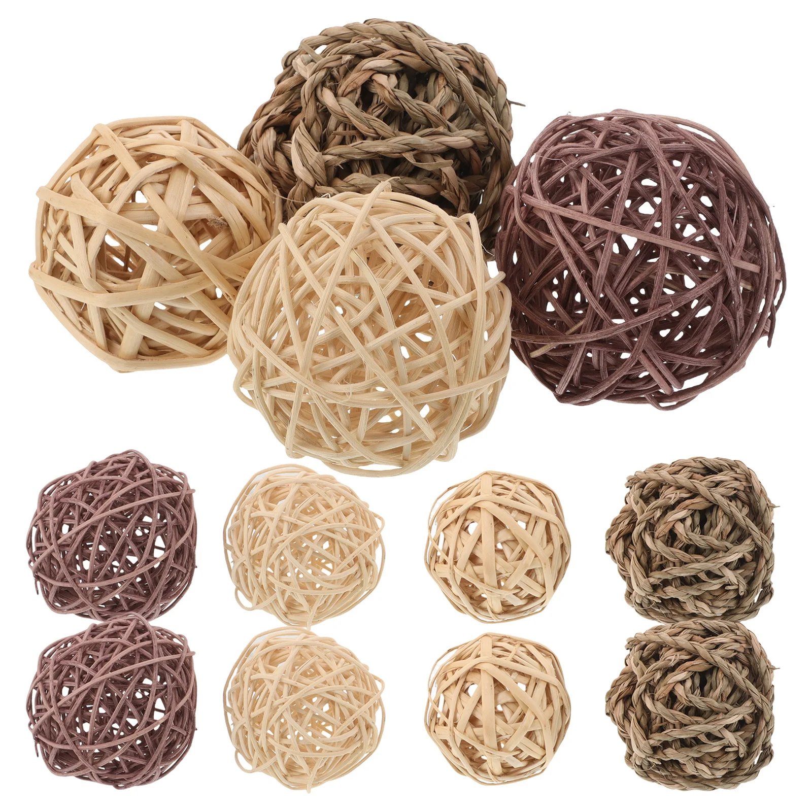 

20pcs Pet Chew Natural Rattan Handmade Balls For Small Animals Promotes Dental Health Prevents Boredom Protects Furniture Rabbit