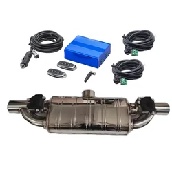 1 Set Universal T shape One in Two Electric Exhaust Muffler Dump Valve Exhaust Cutout 2