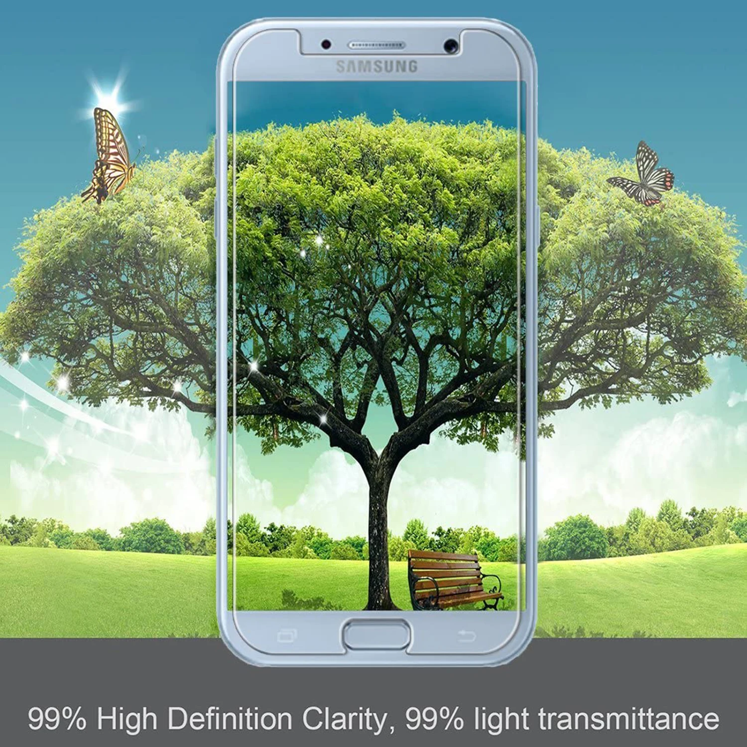 2/4Pcs 9H For Samsung Galaxy A5 2017 J5 2017, HD Tempered Glass Film