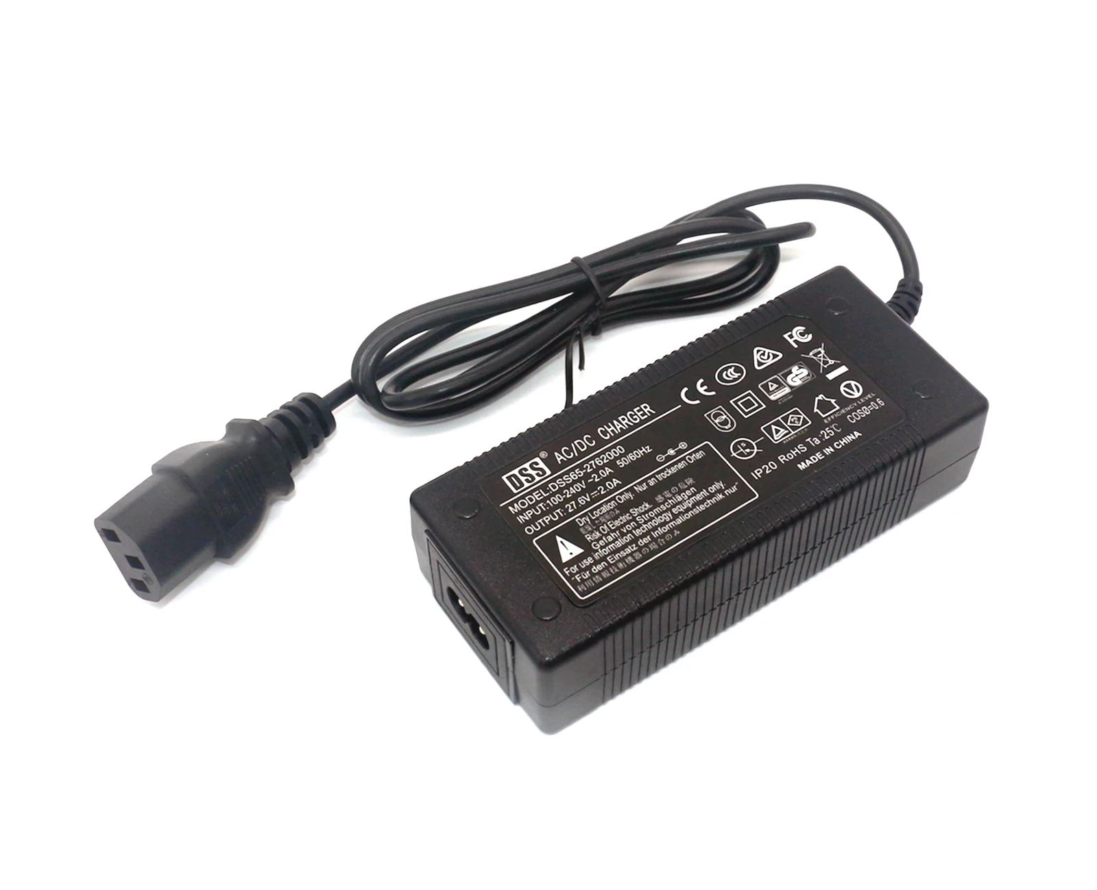 

DC 27.6V 2A Intelligent Smart Charger for Electric Vehicle Car Motorcycle E-Bike LED Light 24V Lead-Acid Rechargeable Batteries