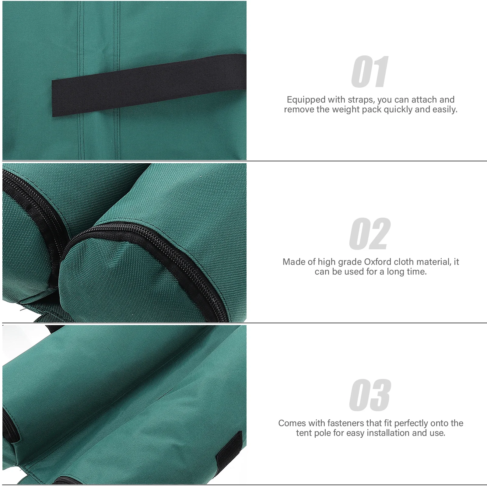 2 قطعة أكياس الرمل في الهواء الطلق الأخضر الداكن أكسفورد القماش خياطة قوية دائم أكياس المرجحة السحابة تحديد أداة للتخييم