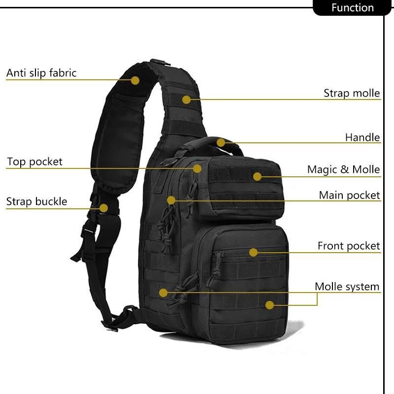 Outdoor Shoulder Bag Rover Sling Pack Nylon Backpack Molle Assault  Hunting Accessories Diaper Day Pack Small