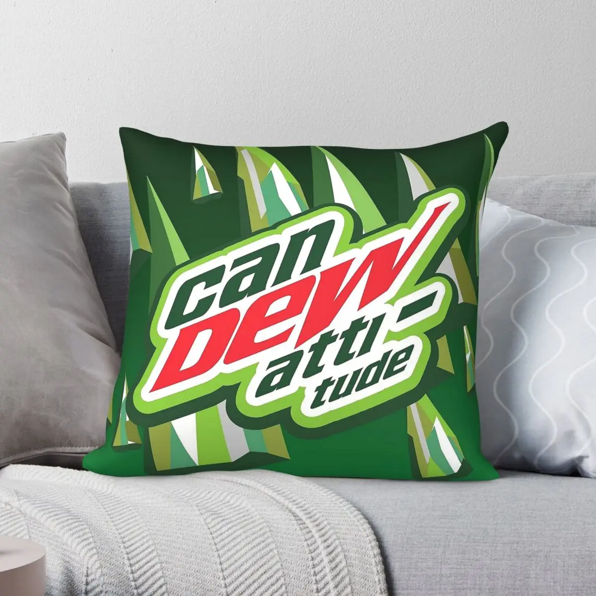 Can Dew Attitude Square Pillowcase Polyester Linen Velvet Printed Zip Decorative Pillow Case Home Cushion Cover 45x45