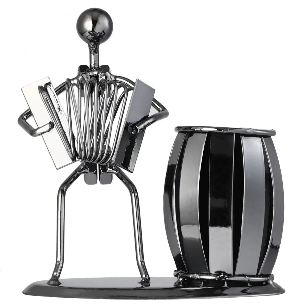

1Pcs Accordion Shape Iron Pen Holder Lightweight Creative Desktop Organizer Makeup Brush Holder Pen Container Stationery