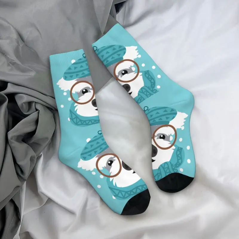 Calcetines de vestir en miniatura para hombre, medias transpirables, cálidas, con estampado 3D de perro de dibujos animados, Kawaii, Invierno