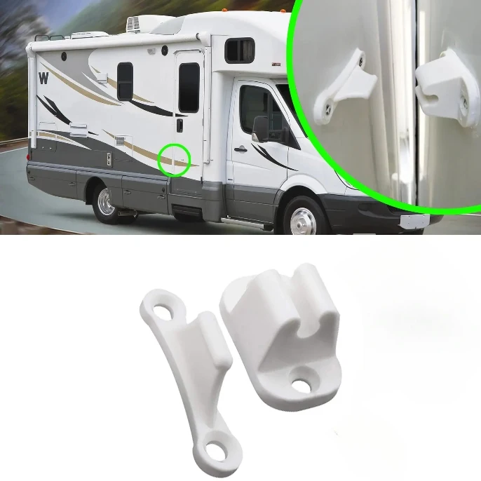 1Set Resile Nylon Caravan Door Stopper Heavy Duty Anti-Slip Push Catch, Durable Retainer for RV/Camper/Motorhome Car Parts