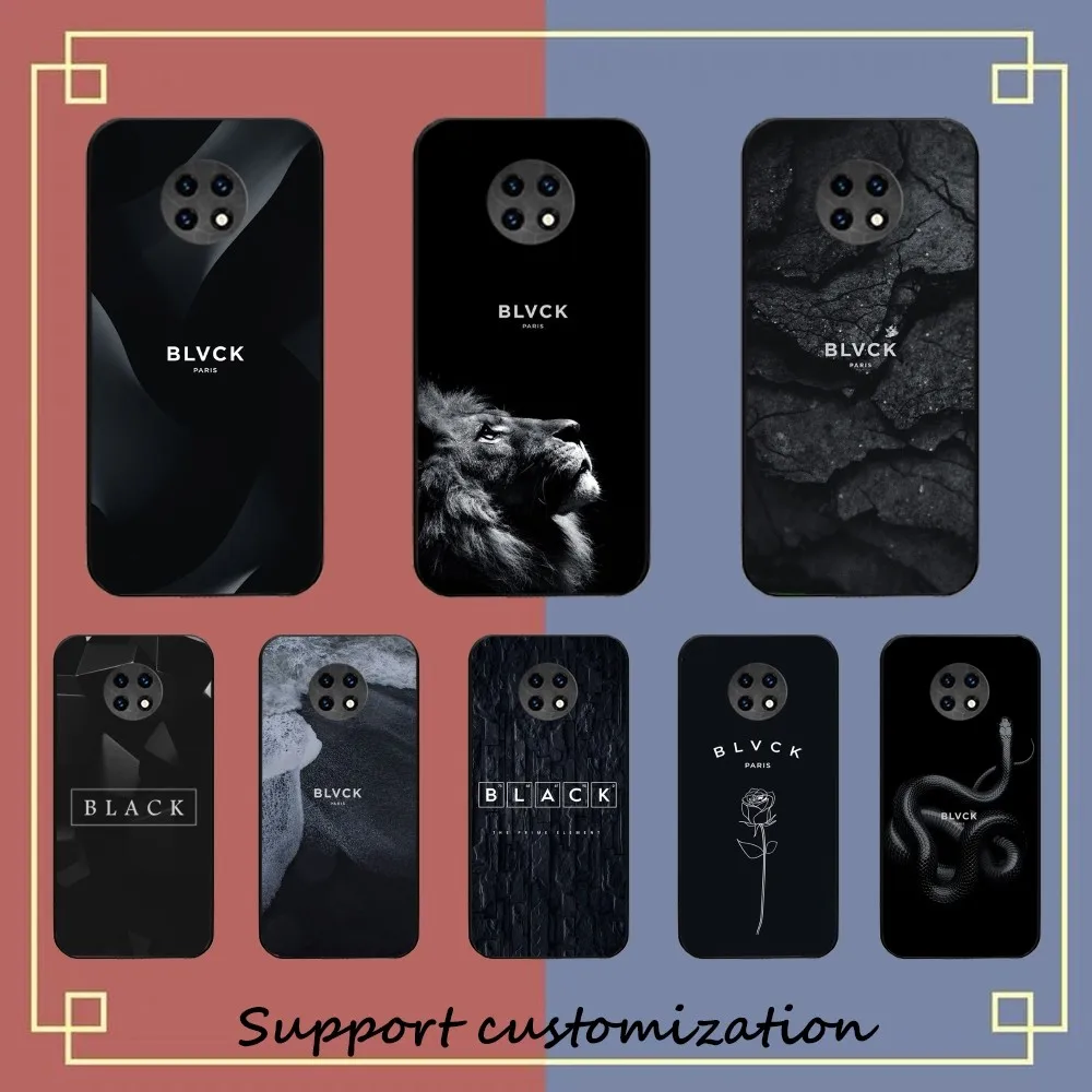 Black B-Blvck Flower Phone Case For Redmi Note 4 X 5 A 6 7 8 Pro T 9 Pro 9S 10 Pro 11 Pro 11S 11Epro PocoM3pro