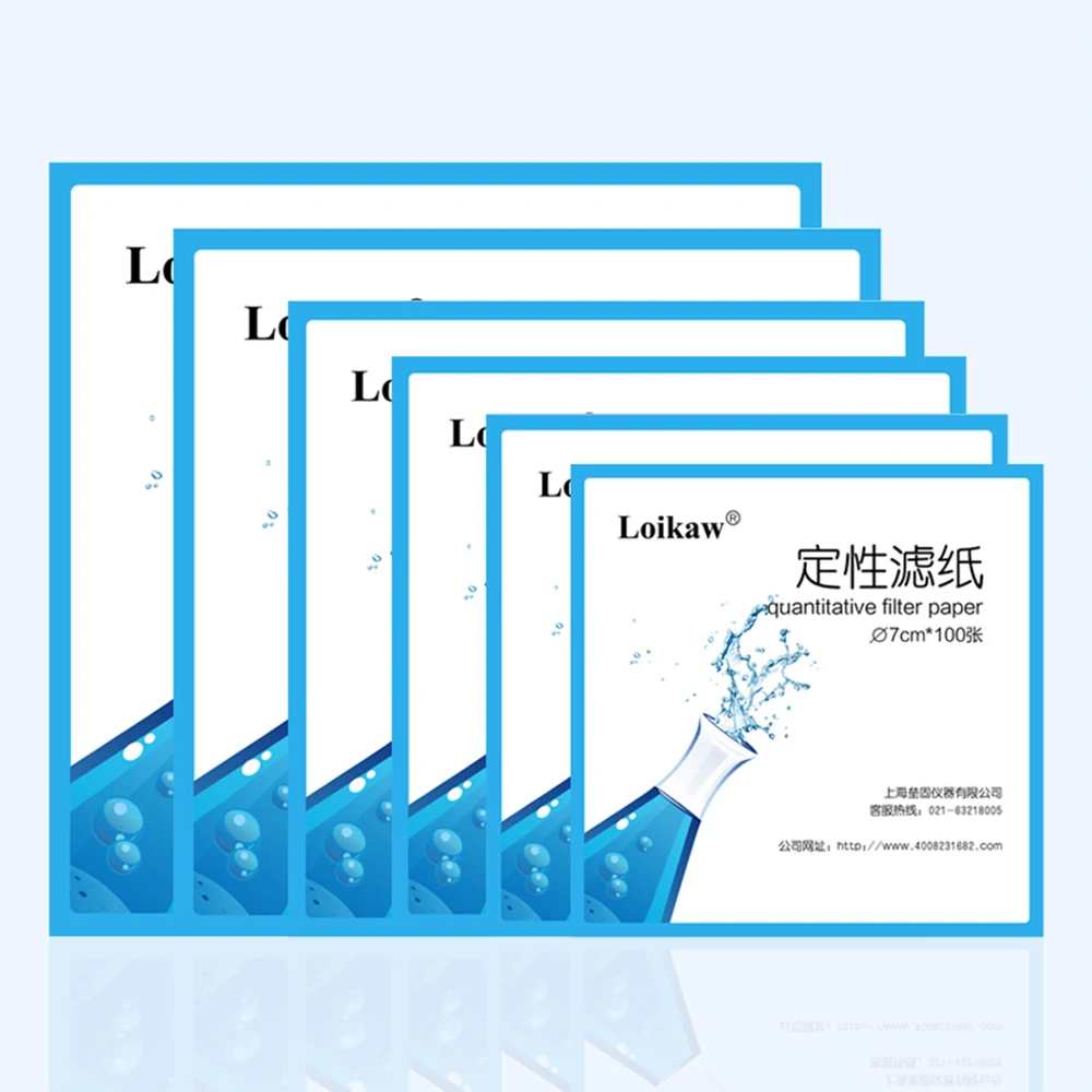 5packs(500pcs) Dia 7/9/11/12.5/15/18cm Fast / Medium / Slow Speed Qualitative Filter Paper for Lab Funnel Use