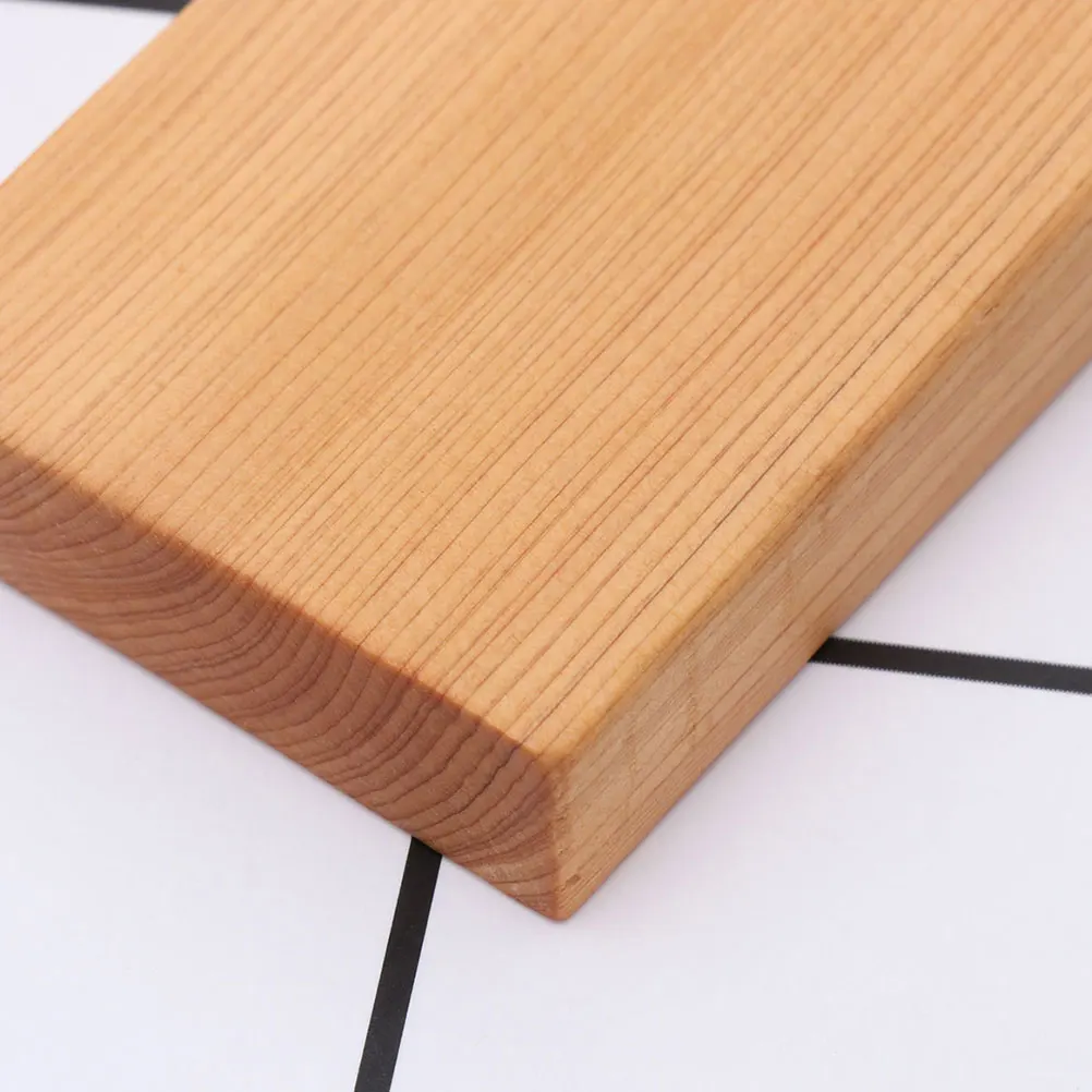 

4 Pcs Thicken Wooden Block DIY Craft Cutout Smooth Wood Blocks for Jewelry Painting Carving Crafts Project (Wood Color)